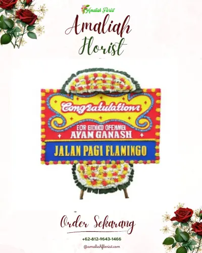 Bunga Papan Congratulation di Aula Hotel Alltrue Palangkaraya